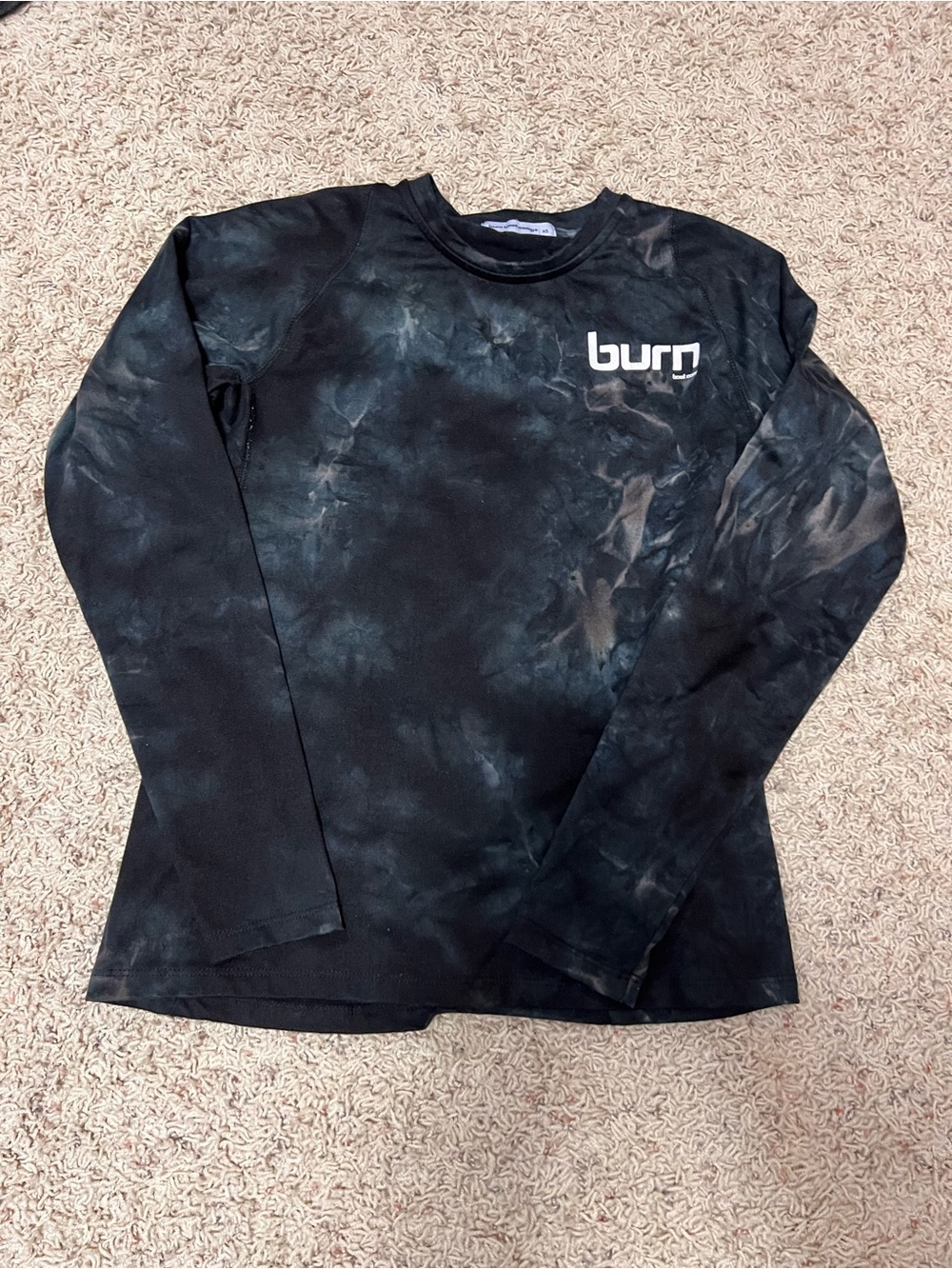 Burn Boot Camp Tie-Dye Black Long Sleeve